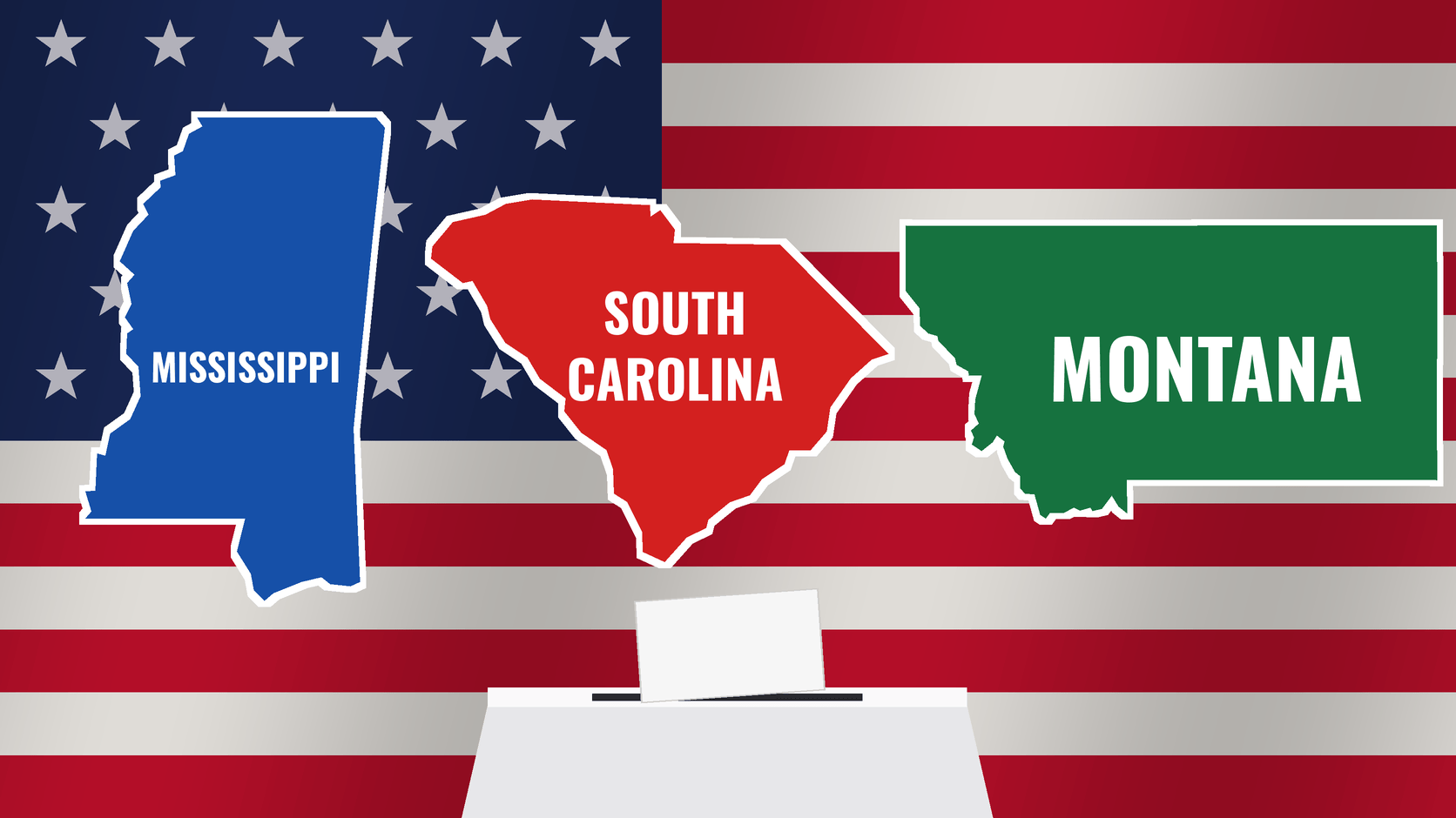 Combinación del Senado: Mississippi, Carolina del Sur, Montana